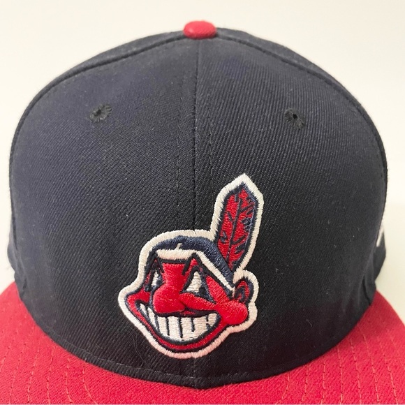 Cleveland Indians MLB On field 7 1/2 New Era 59Fifty Hat Baseball Cap - Picture 2 of 16